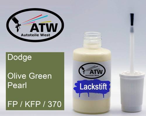 Dodge, Olive Green Pearl, FP / KFP / 370: 20ml Lackstift, von ATW Autoteile West.